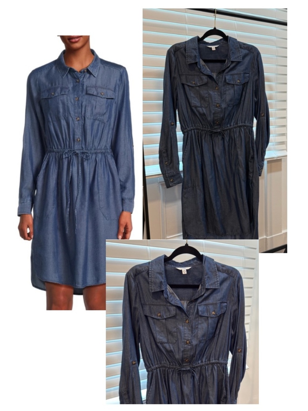 Time and Tru’s Soft Chambray Utility Shirt Dress